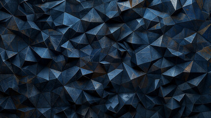 Obraz premium Abstract 3D render with low poly triangular shapes. Modern graphic design element for banner, poster, wallpaper, or web