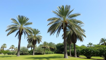 Tropical Paradise with Palm Trees