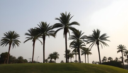 Tranquil Landscape of Palm Trees
