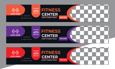 Best Fitness Body Gym | Business LinkedIn Social Media Cover | Web Banner Timeline Template Design