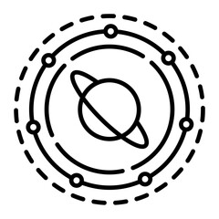 Interstellar Travel line icon
