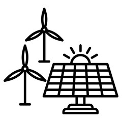 Energy Harvesting line icon