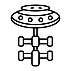 Space Elevator line icon