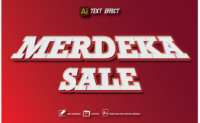 merdeka sale text effect
