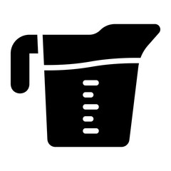measuring cup glyph icon