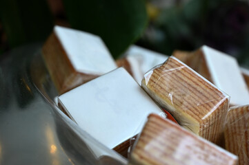 cubes cakes, close up of a cakes, guava cake, mini cake
