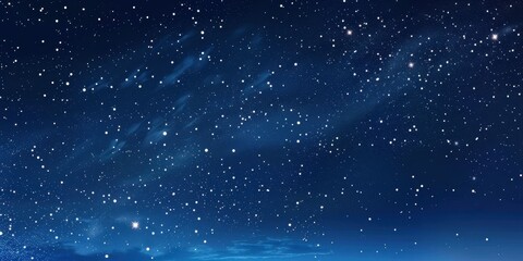 Obraz premium A stunning night sky filled with twinkling stars and deep blue hues, perfect for conveying serenity and cosmic beauty.