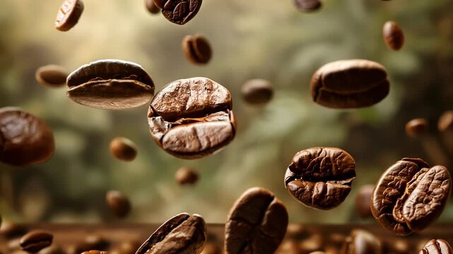 Floating Coffee Beans