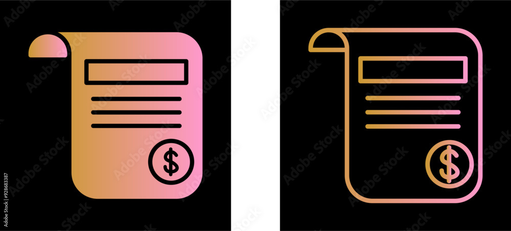 Wall mural business document vector icon