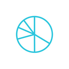 Capital chart icon. Isolated on white background. From blue icon set.