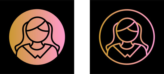 Female Profile Vector Icon