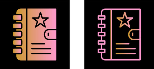 Fototapeta premium Diary Vector Icon