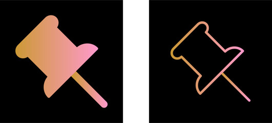 Push Pin Vector Icon