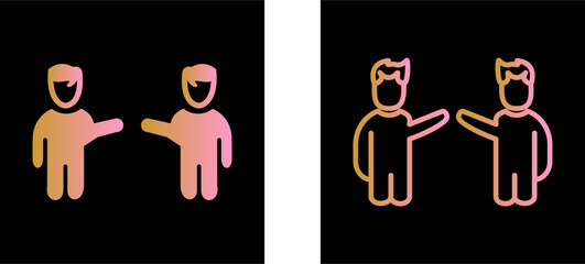 Waving to People Vector Icon