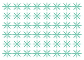 seamless geometric pattern with green  flower