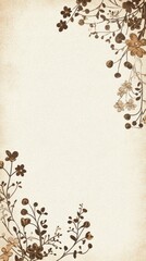 A vintage-style paper with floral borders, ideal for invitations or stationery.