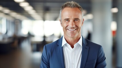Obraz premium A poised business leader with a confident smile, 