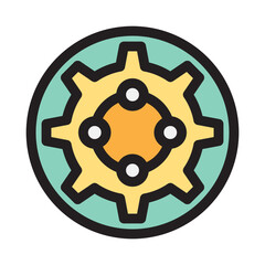 Obraz premium Computer chip icon