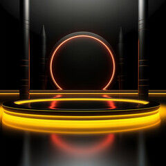 Elegant-photo-the best-hyper realistic-vibrant-podium-abstract background image-wallpaper-Image