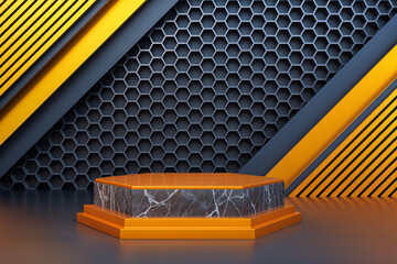 photo the best-hyper realistic-vibrant-podium-abstract background image-wallpaper 