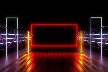 photo the best-hyper realistic-vibrant-podium-abstract background image-wallpaper 