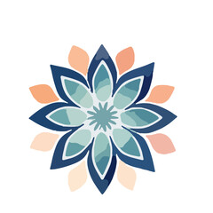 Handcrafted Mandal PNG, watercolor Mandala. Delicate watercolor flower mandala, Floral Watercolor Mandala Clipart, watercolor illustration of Muslim mandala Ramadan concept.