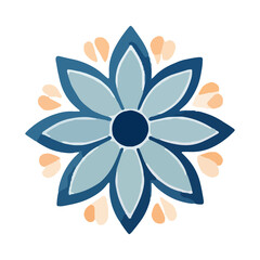 watercolor Mandala. Delicate watercolor flower mandala, Floral Watercolor Mandala Clipart, watercolor illustration of Muslim mandala Ramadan concept, Handcrafted Mandal PNG