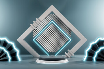 photo the best-hyper realistic-vibrant-podium-abstract background image-wallpaper 