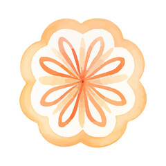 watercolor Mandala. Delicate watercolor flower mandala, Floral Watercolor Mandala Clipart, watercolor illustration of Muslim mandala Ramadan concept, Handcrafted Mandal PNG