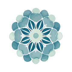 watercolor Mandala. Delicate watercolor flower mandala, Floral Watercolor Mandala Clipart, watercolor illustration of Muslim mandala Ramadan concept, Handcrafted Mandal PNG