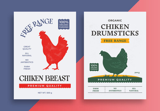 Chicken Meat Label Layout for Package
