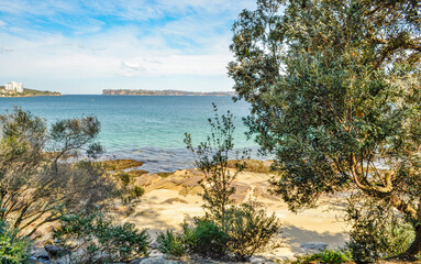 Manly beach Australia, Sydney, Manly walking path near beach, amazing view of seaside 