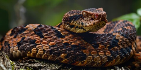 Obraz premium Pantherophis alleghaniensis A Nonvenomous Rodent Hunting Serpent of North America