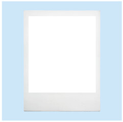 Obraz premium Instant Photo frame with blue background. Vector graphic file. isolated. Transparent