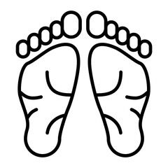 Feet line icon