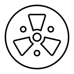 Radiation Warning line icon