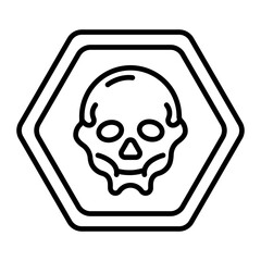 Poison line icon