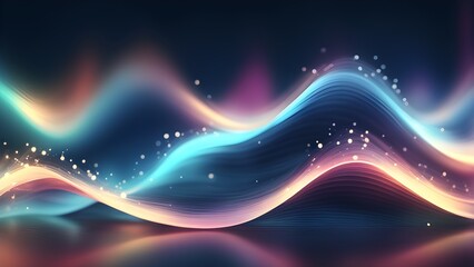 Fototapeta premium A colorful wave with a lot of sparkles