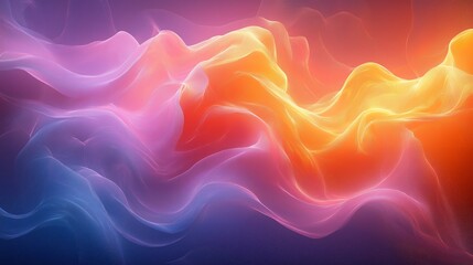 Obraz premium Abstract colorful waves with glowing texture.