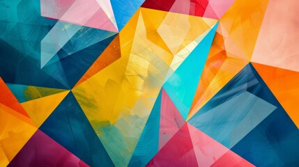 Abstract Math Art Background Vector. Modern Color Block Art Wallpaper. Geometric Marble Gold Style Texture. Cubism Low Poly Background. Perfect for Home Decor, Wall Art, Poster, Invitation and Cover.