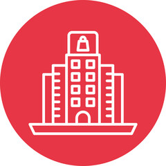 Naklejka premium Shopping Mall line circle icon