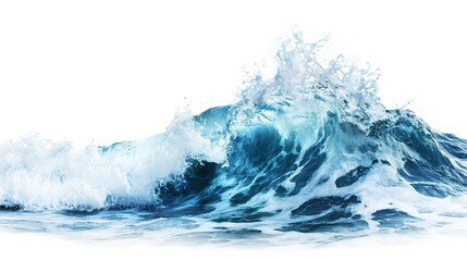 water wave isolated on white background 