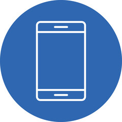 Phone line circle icon