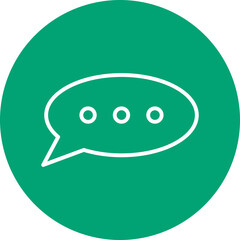 Chat line circle icon