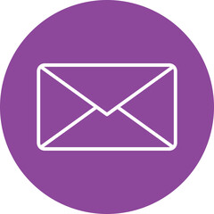 Email line circle icon