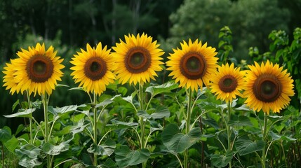 Obraz premium Ornamental sunflower flowers growing in a home garden