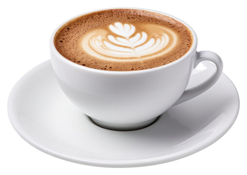 PNG Coffee cup saucer latte transparent background