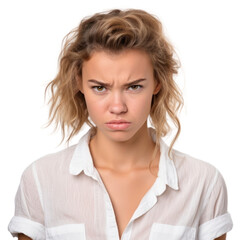 Fototapeta premium PNG Portrait worried adult photo.