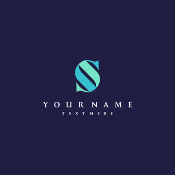 letter js or s serif modern logo