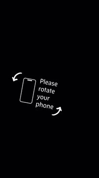 Please Rotate Your Phone. Turn you Smartphone and rotate device screen, Phone flip sign, Phone Rotation animation. Turn you Smartphone rotate device screen, rotate phone screen social media
